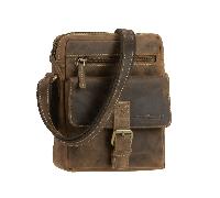 Greenburry Vintage Umhängetasche Leder 20 cm brown