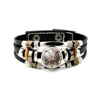 Lederarmband Für Herren, Armband Mit Fisch-Kalligrafie-Motiv, Verstellbar, Aus Geflochtenem Leder, Handgefertigtes Armband Im Ethno-Stil, Freundschaftsaccessoire, Geschenk Zum Geburtstag Oder Zu Weih