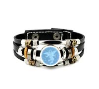 Lederarmband Für Herren, Armband Mit Jungfrau-Engelsflügeln, Verstellbar, Aus Geflochtenem Leder, Handgefertigt Im Punk-Ethno-Stil, Freundschaftsaccessoire, Geschenk Zum Geburtstag Oder Zu Weihnacht
