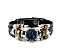 Lederarmband Für Herren, Armband Mit Skorpion-Motiv, Verstellbar, Aus Geflochtenem Leder, Handgefertigt Im Rock-Roll-Ethno-Stil, Freundschaftsaccessoire, Geschenk Zum Geburtstag Oder Zu Weihnachten