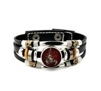 Lederarmband Für Herren, Armband Mit Skorpion-Totenkopf, Kompass, Steampunk-Stil, Verstellbar, Aus Geflochtenem Leder, Handgefertigt, Im Ethno-Stil, Freundschaftsaccessoire, Geschenkidee Zum Geburtst