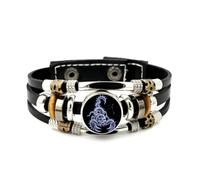 Lederarmband Für Herren, Armband Mit Skorpion-Totenkopf Und Dornen, Verstellbar, Aus Geflochtenem Leder, Handgefertigt Im Punk-Ethno-Stil, Freundschaftsaccessoire, Geschenk Zum Geburtstag Oder Zu Wei