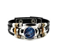Lederarmband Für Herren, Scorpio Dimensionales Scorpio-Armband Mit Diffraktionseffekt, Verstellbar, Aus Geflochtenem Leder, Handgefertigt Im Punk-Ethno-Stil, Freundschaftsaccessoire, Geburtstags- Ode