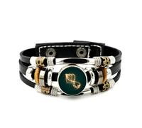 Lederarmband Für Herren, Skorpion-Sternzeichen-Armband Mit Partikelfluss, Verstellbar, Aus Geflochtenem Leder, Handgefertigtes Armband Im Punk-Ethno-Stil, Freundschaftsaccessoire, Geburtstags- Oder