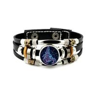 Lederarmband Für Herren, Skorpion-Totenkopf-Armband, Cyber-Neon-Design, Verstellbares, Mehrlagiges Lederarmband Mit Flechtmuster, Handgefertigtes Armband Im Rock-Roll-Ethno-Stil, Freundschaftsaccesso