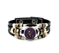 Lederarmband Für Herren, Skorpion-Totenkopf-Armband Im Vintage-Steam-Punk-Stil, Verstellbar, Aus Geflochtenem Leder, Handgefertigtes Armband Im Punk-Ethno-Look, Freundschaftsaccessoire, Geburtstags-