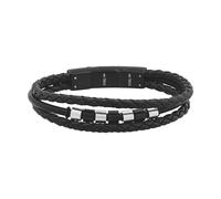Tom Tailor Armband für Jungen, Edelstahl und Leder, 16,5+1,5 cm, Bicolor, Geschenkidee, Armschmuck, Kinderschmuck, 2100612