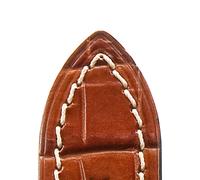 Lederband Bali Chrono 24mm gold mit klassischer Louisiana-Prägung, bombiert, Schnittkante