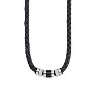 s.Oliver Halskette Leder schwarz, silber