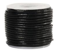 Lederband schwarz 1mm 10bm