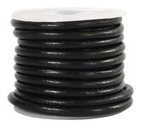 Lederband schwarz 4 mm 5 m