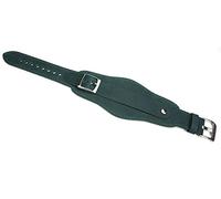 Lederband/Uhrenarmband/Uhrenband 20mm für Feste Stege mit Unterlage Fliegeruhren Retro Look grün