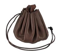 Lederbeutel aus Nappaleder Farbe braun groß (ca. 12 x 9 cm)