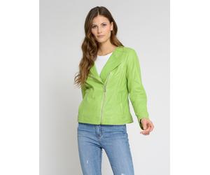 Lederblazer MAZE "42021220", Damen, Gr. L, grün (mint grün), Obermaterial: 100% Lammleder. Futter: 100% Viskose. Ärmelfutter: 100% Polyester, Blazer (14396867-L) mint grün