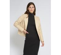 Lederblazer MAZE "42021220", Damen, Gr. L, weiß (ivory), Obermaterial: 100% Lammleder; Futter: 100% Viskose; Ärmelfutter: 100% Polyester, Blazer (58881506-L) ivory