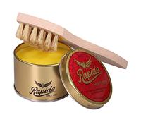 Lederfett Rapide Ledercreme 150ml mit Auftragsbürste für strapaziertes Leder - Set von Langlauf Schuhbedarf (neutral)