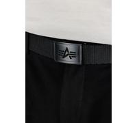 Ledergürtel ALPHA INDUSTRIES "Heavy Duty Logo Belt", Herren, Gr. onesize, schwarz (schwarz, schwarz), Obermaterial: 100% Nylon, Gürtel Ledergürtel (99270825-0) schwarz, schwarz