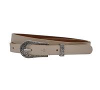 Ledergürtel ANNAMATONI "AnnaMatoni Damen Ledergürtel in hochwertigem Kunstfell in Leo", Damen, Gr. TW115 - 130cm Gesamtlänge, creme 105, 100% Leder, Gürtel Ledergürtel (72855244-130) creme 105