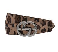 Ledergürtel ANNAMATONI "AnnaMatoni Damen Ledergürtel in hochwertigem Kunstfell in Leo", Damen, Gr. TW80 - 95cm Gesamtlänge, braun (leo 650), 100% Leder, Gürtel Ledergürtel (78253114-95) leo 650