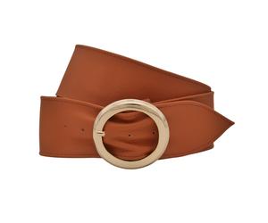 Ledergürtel ANNAMATONI "AnnaMatoni Taillengürtel Ora Taillengürtel Ora", Damen, Gr. TW95 - 110cm Gesamtlänge, braun (cognac 640), 100% Leder, Gürtel Ledergürtel (38999560-110) cognac 640