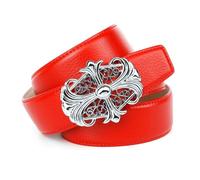 Ledergürtel ANTHONI CROWN, Damen, Gr. 100, rot, Leder, unifarben, Gürtel Ledergürtel, in rot mit Unterführung (15606562-100) rot