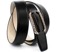 Ledergürtel ANTHONI CROWN, Damen, Gr. 100, schwarz, Leder, unifarben, Gürtel Ledergürtel, mit Fashion-Koppelschließe, teilweise in Flechtoptik (63764222-100)