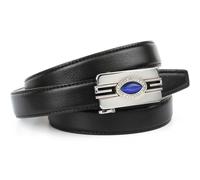 Anthoni Crown Rindsleder Gürtel, Automatikgürtel mit silberfarbener Automatikschließe, Gürtel für Businesanzug, Herrenschuhe und Herrenhose, 35mm breit, kürzbar. Auch perfekt für Jeans. 110