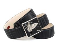 Ledergürtel ANTHONI CROWN, Damen, Gr. 105, schwarz, Leder, unifarben, Gürtel Ledergürtel, Automatik Gürtel mit floralem Design (55304264-105) schwarz