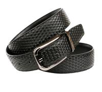 Ledergürtel ANTHONI CROWN, Damen, Gr. 11,5, schwarz, Leder, gemustert, unifarben, Basic, Gürtel Ledergürtel, Individueller Wendegürtel in toller Flechtoptik (55013721-115) schwarz