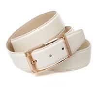 Ledergürtel ANTHONI CROWN, Damen, Gr. 75, weiß, Leder, unifarben, Gürtel Ledergürtel, im klassischen Design, schlichte elegante Gürtelschließe (40472348-75)