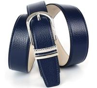 Ledergürtel ANTHONI CROWN, Damen, Gr. 85, blau (dunkelblau), Leder, unifarben, Gürtel Ledergürtel, mit eleganter Dornschließe, Rindsleder (15759845-85) dunkelblau