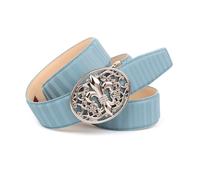 Ledergürtel ANTHONI CROWN, Damen, Gr. 85, blau (hellblau), Rindsleder, Gürtel Ledergürtel (44535136-85) hellblau