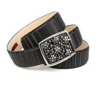 Ledergürtel ANTHONI CROWN, Damen, Gr. 85, schwarz, Leder, unifarben, Gürtel Ledergürtel, Jeansgürtel mit Designer-Schließe (47212553-85)