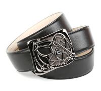 Ledergürtel ANTHONI CROWN, Damen, Gr. 85, schwarz, Leder, unifarben, Gürtel Ledergürtel, mit Designer Schließe (39229965-85) schwarz