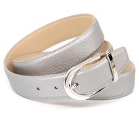 Ledergürtel ANTHONI CROWN, Damen, Gr. 85, silber, Rindsleder, Gürtel Ledergürtel (29203139-85) silber