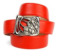 Ledergürtel ANTHONI CROWN, Damen, Gr. 95, rot, Leder, unifarben, Gürtel Ledergürtel, mit Designer-Schließe (53413319-95)