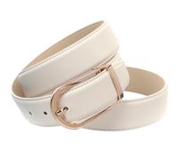 Ledergürtel ANTHONI CROWN, Damen, Gr. 95, weiß, Leder, unifarben, Gürtel Ledergürtel, in Hirschprägung (96101806-95)