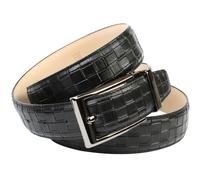 Ledergürtel ANTHONI CROWN, Herren, Gr. 100, schwarz, Leder, Flechtoptik, Gürtel Ledergürtel, Eleganter Ledergürtel mit Flecht-Prägung (21926711-100) schwarz