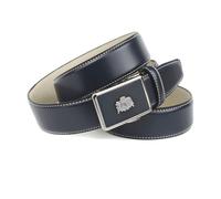 Ledergürtel ANTHONI CROWN, Herren, Gr. 105, blau (dunkelblau), Leder, unifarben, Gürtel Ledergürtel, in dunkelblau mit Kontrast Stitching in weiß (38105009-105) dunkelblau