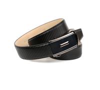 Ledergürtel ANTHONI CROWN, Herren, Gr. 105, schwarz, Rindsleder, Gürtel Ledergürtel, Oberfläche gemustert (51404705-105) schwarz