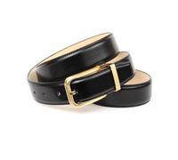 Ledergürtel ANTHONI CROWN, Herren, Gr. 105, schwarz, Rindsleder, Gürtel Ledergürtel, Schließe goldfarben, leicht bombiert (77310247-105) schwarz