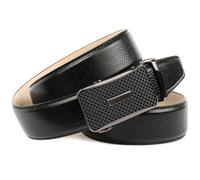 Ledergürtel ANTHONI CROWN, Herren, Gr. 11,5, schwarz, Leder, unifarben, Gürtel Ledergürtel, in Waran-Prägung mit Schließe in Karbon-Design (26390813-115) schwarz