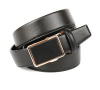 Ledergürtel ANTHONI CROWN, Herren, Gr. 11,5, schwarz, Leder, unifarben, Gürtel Ledergürtel, Klassischer Gürtel mit goldfarbener Schließe (42848729-115) schwarz