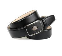 Ledergürtel ANTHONI CROWN, Herren, Gr. 11,5, schwarz, Leder, unifarben, Gürtel Ledergürtel, mit silberfarbenem Metallwappen (84853634-115)