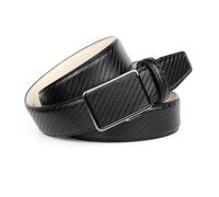 Anthoni Crown Designer Herrengürtel Leder Schwarz 3,5 cm Breite Automatik 85cm-120cm/37KB10 (110)