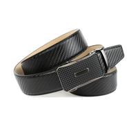 Ledergürtel ANTHONI CROWN, Herren, Gr. 110, schwarz, Leder, gemustert, Gürtel Ledergürtel, Trendiger Gürtel in Karbon-Design (94890513-110)