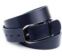 Ledergürtel ANTHONI CROWN, Herren, Gr. 120, blau, Leder, unifarben, Gürtel Ledergürtel, 3,5 cm breiter Casual-Vollledergürtel (10373427-120)