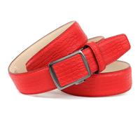 Ledergürtel ANTHONI CROWN, Herren, Gr. 120, rot, Rindsleder, Gürtel Ledergürtel, Automatik Schließe (56874637-120) rot