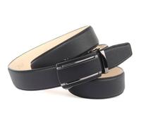 Anthoni Crown Herren Ledergürtel Gürtel, Schwarz, 85