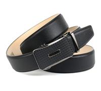 Ledergürtel ANTHONI CROWN, Herren, Gr. 85, schwarz, Leder, unifarben, Gürtel Ledergürtel, mit Schließe in Karbon-Design (64827523-85)
